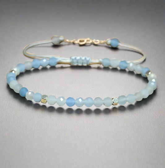 Bratara SKY GEMSTONES Acvamarin 4mm