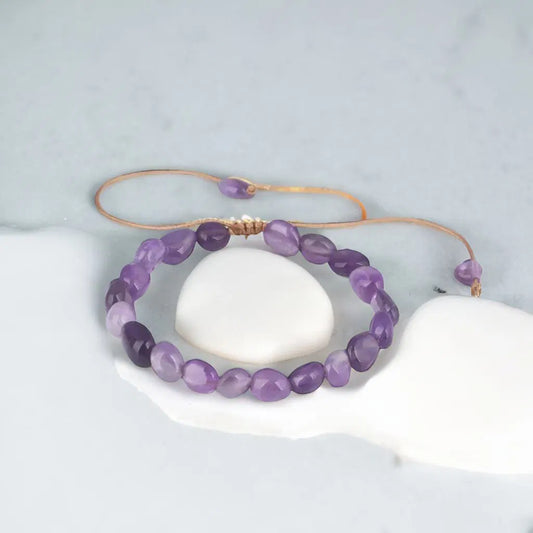 Brățara Armoniei Divine din Ametist Natural– SKY Gemstones