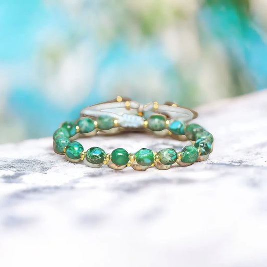 Brățara Armoniei din Jasp Imperial Verde | SKY Gemstones